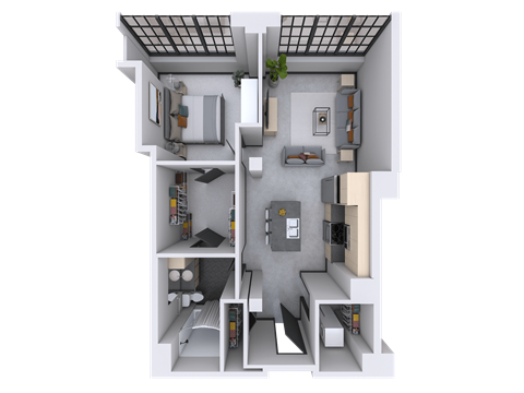 a view of the apartment from the top of the building