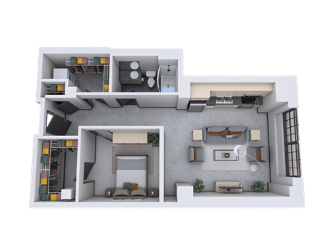 a view of the apartment from the top of the building