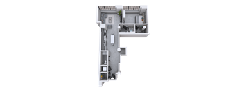 a 3d rendered floor plan of a house