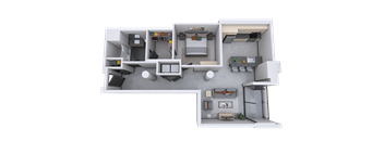 a floor plan of a two bedroom apartment