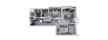 bedroom floor plan an in 3d