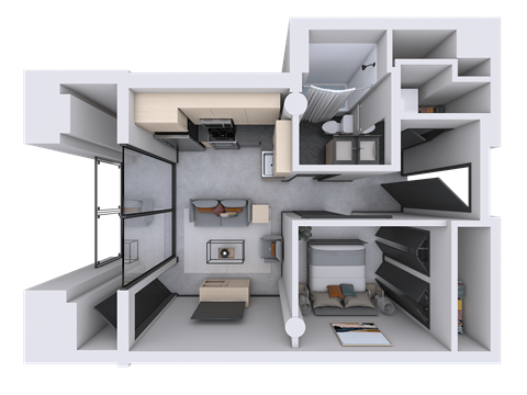 a floor plan of a small apartment
