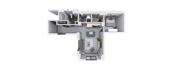 bedroom floor plan an in 3d