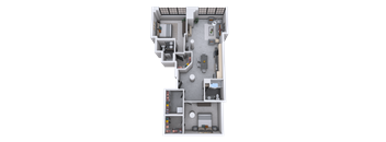 bedroom floor plan an open plan layout with a large bedroom and a living room