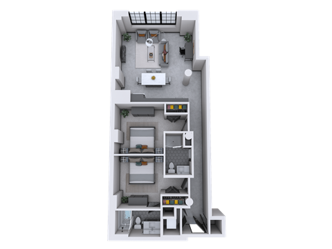 bedroom floor plan an image of a 3d house model