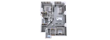bedroom floor plan an in 3d