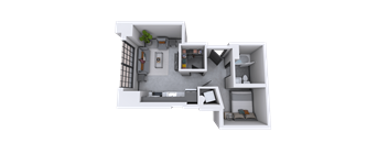 bedroom floor plan an in 3d