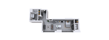 a floor plan of a two bedroom apartment