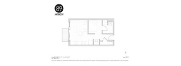 Thoughtfully designed Studio Apartment with Balcony in the Portland Maine's East Bayside Neighborhood.