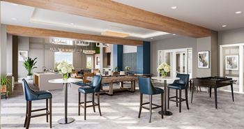 Clubhouse  with Pool Table at Mayla Pompano, Pompano Beach, 33062