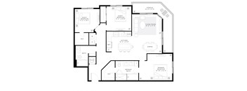 3 Bedroom 2 Bath 1,369 Sq.Ft. C1 Floor Plan at Mayla Pompano, Pompano Beach