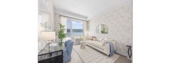 Modern Living Area at Hudson Piers, Yonkers, NY 10701