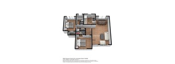 3 bedroom floor plan  the residences at