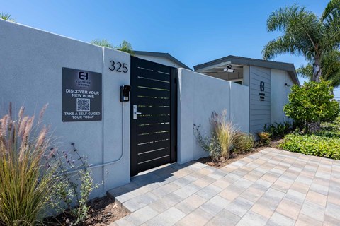 Property Sign at Eastside Haven at 17th Apartments, Costa Mesa, CA