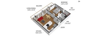 1A Floor Plan at Ocean Edge @ Laguna Beach, Laguna Beach, CA 92651