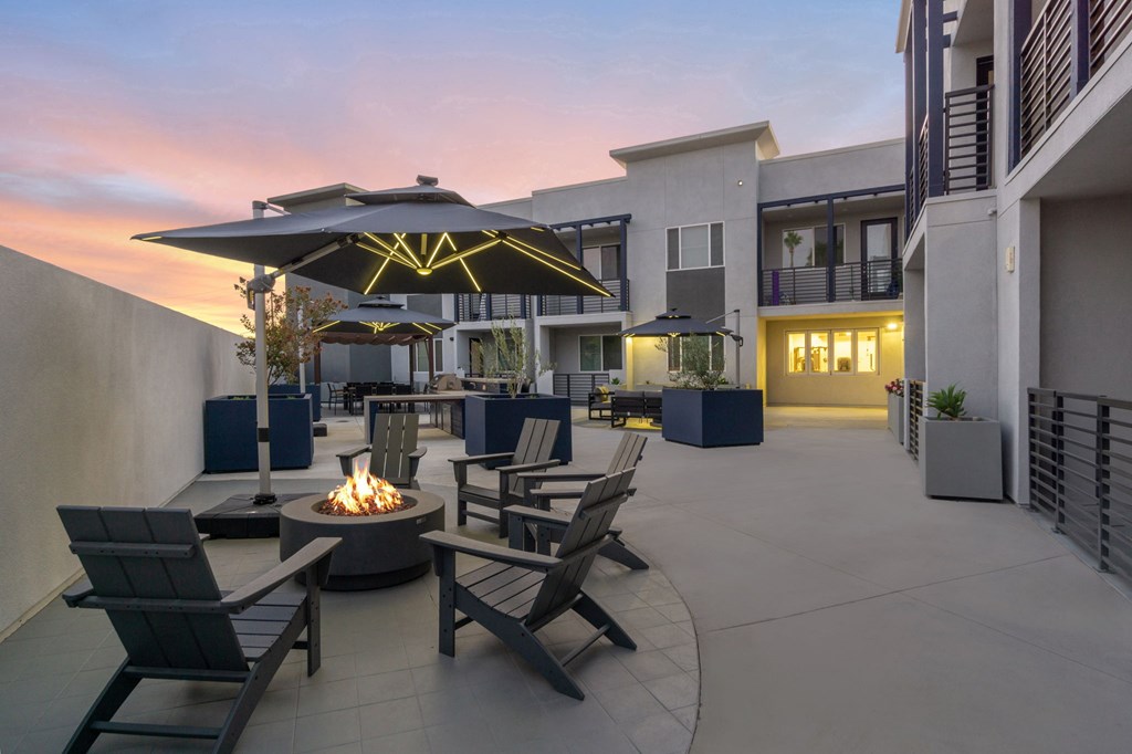 Outdoor Firepit Patio at The Reserve La Mirada, California