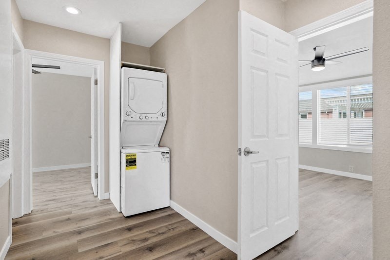 the enclave at homecoming terra vista laundry room at Huntington Manor Homes Apartment, Huntington Beach, California