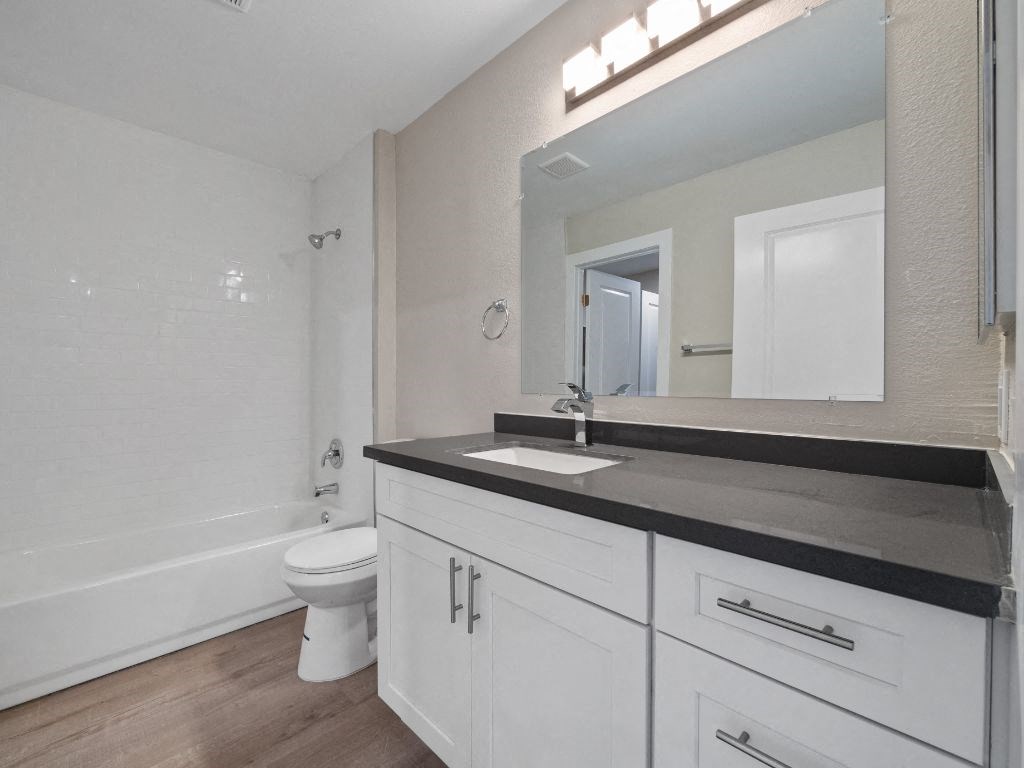 a bathroom with a sink and a toilet and a mirror