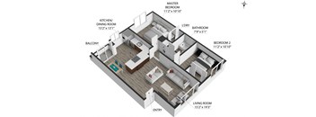 2 bed 1 bath at Ocean Breeze Terrace Apartment, Huntington Beach, CA