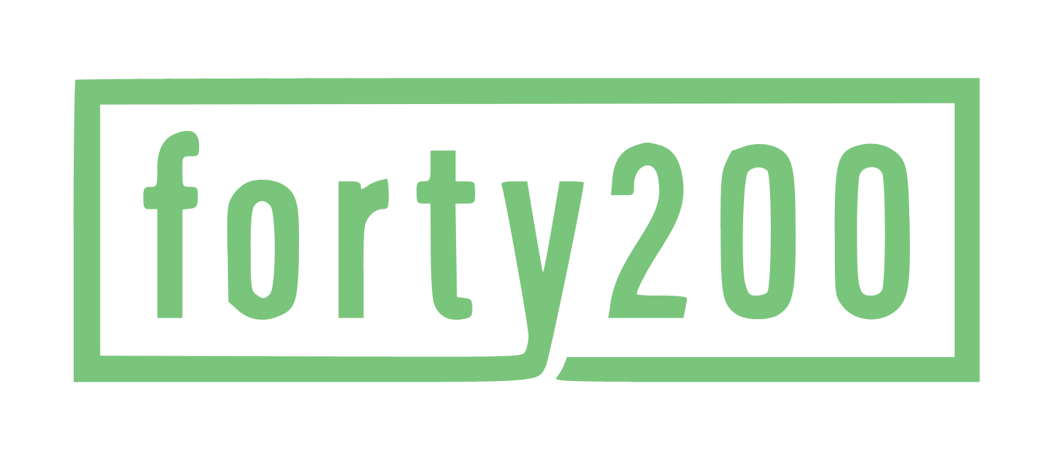 A green logo with the text "forty200" in white.