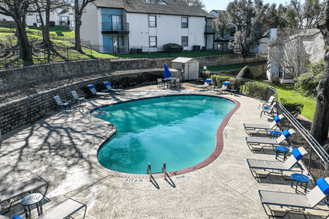 Resort style swimming pool with sundeck at Shadow Ridge Apartments, Texas, 76013