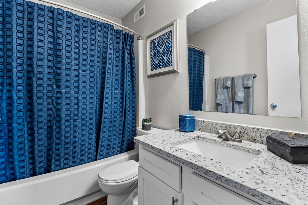 bathroom with shower at Rosen at North Hills, Raleigh