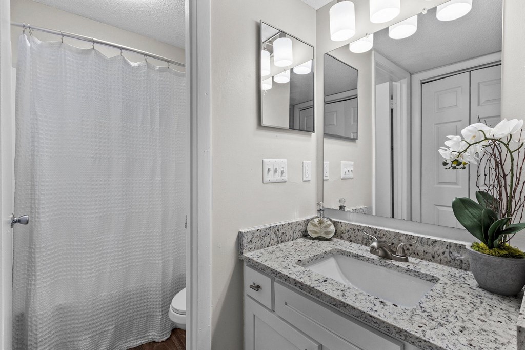 bathroom with shower at Rosen at North Hills, Raleigh, 27609