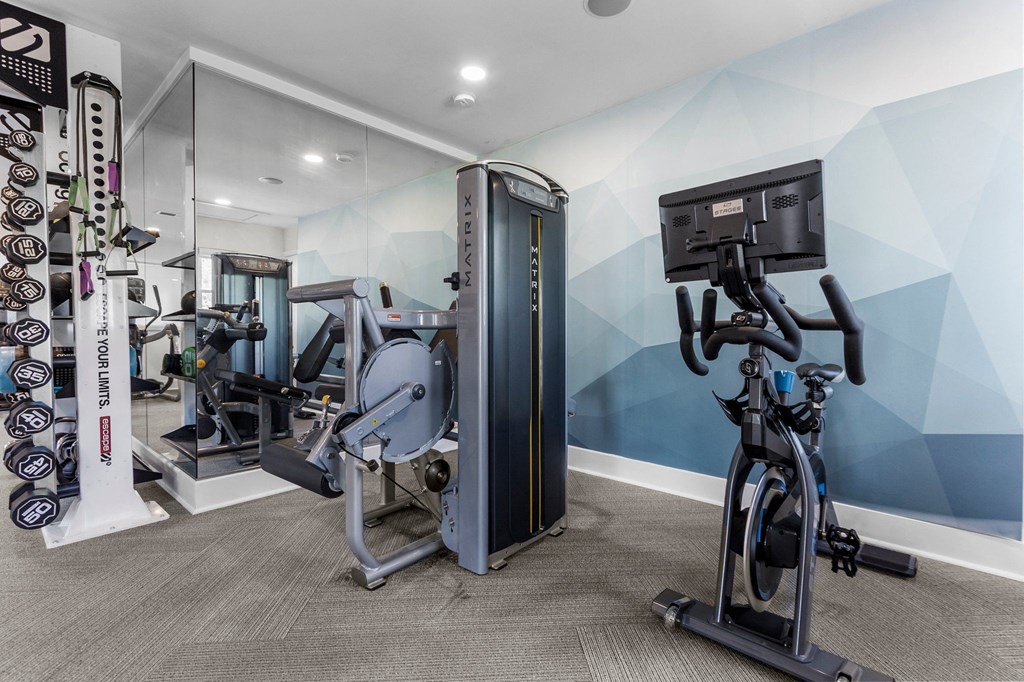 gym with bike at Rosen at North Hills, Raleigh, NC