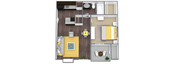 A1 Floor Plan at Cottonwood, Texas
