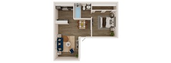 A12 Floor Plan at Helios, Dallas, TX 75240