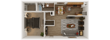 A1 690sqft 1 bedroom apartment at Carisma, Florida, 75240