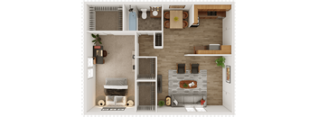 A2 770sqft 1 bedroom apartment at Carisma, Dallas, TX, 75240