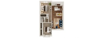 B1 Floor Plan at Lumina, Dallas, 75240