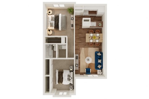 B1 Floor Plan at Lumina, Dallas, 75240