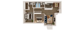 B2 Floor Planat Helios, Dallas, 75240