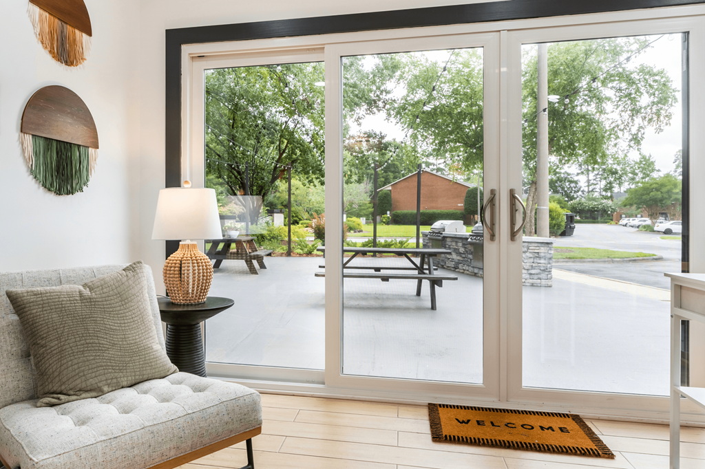 Living Area With Glass Door at Bennett, Greenville