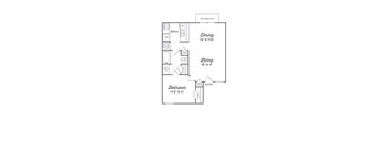 A1 Floor Plan at Lawson, Texas, 76109