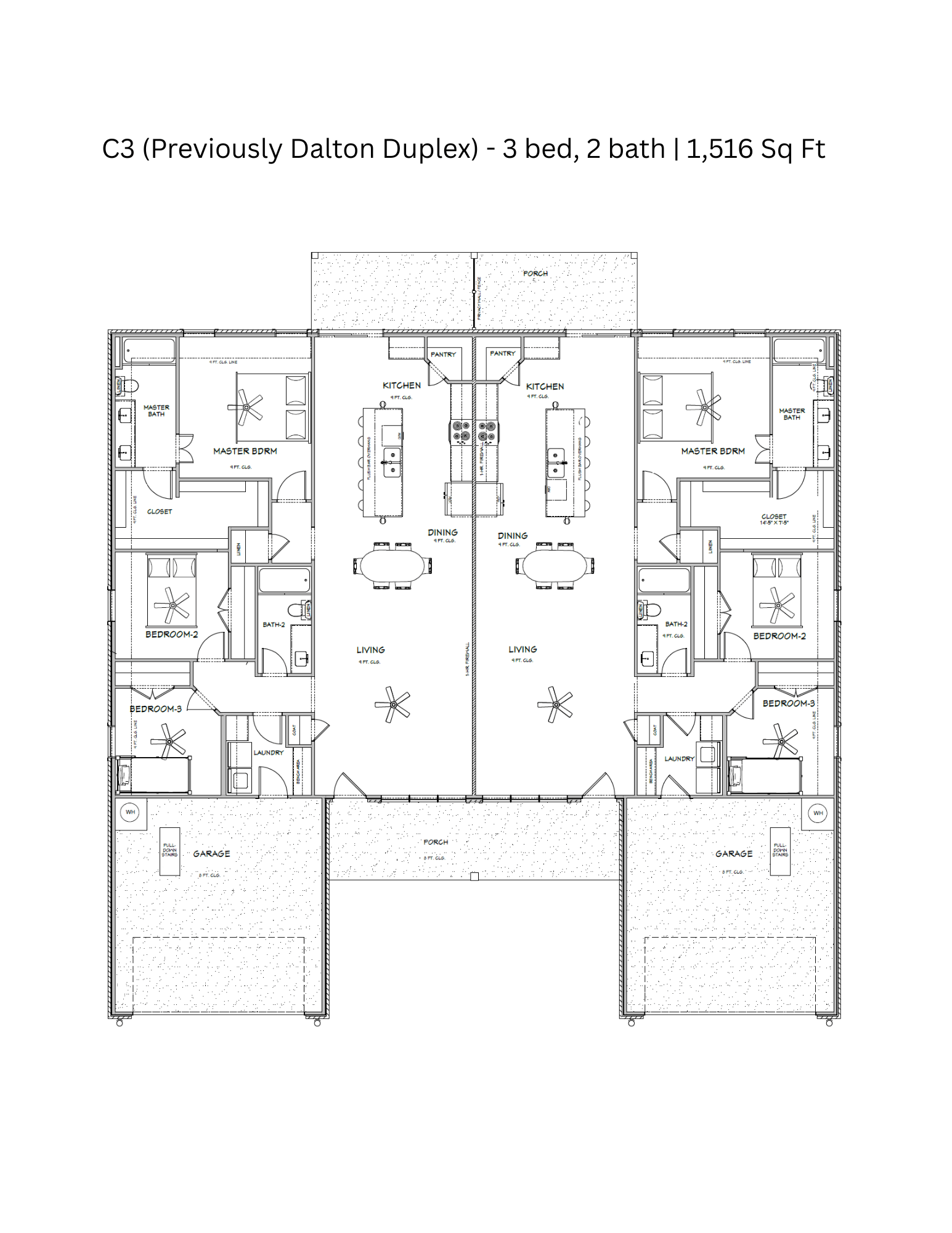 3 bed 2 bath B at Cedar Crest Apartments, Farmington, AR, 72730