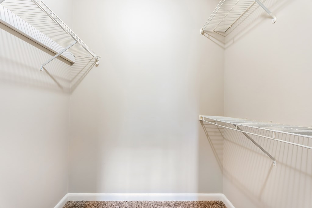 Closet With Shelves at Rosewood at Colony Square, Rocky Mount, 27804