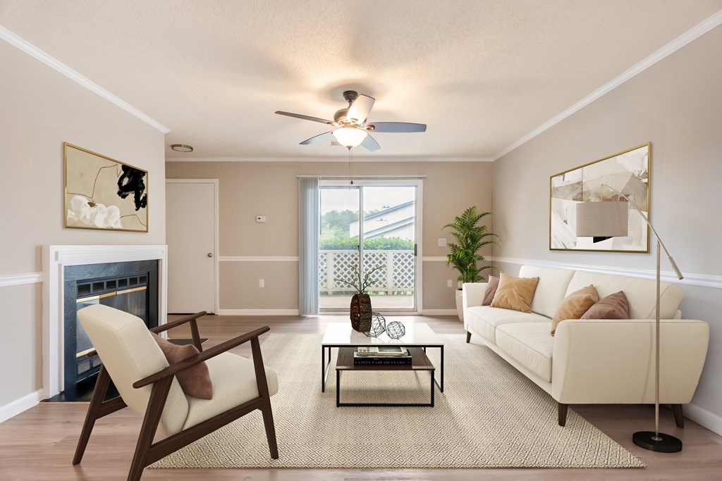 Modern Living Room at Rosewood at Colony Square, Rocky Mount