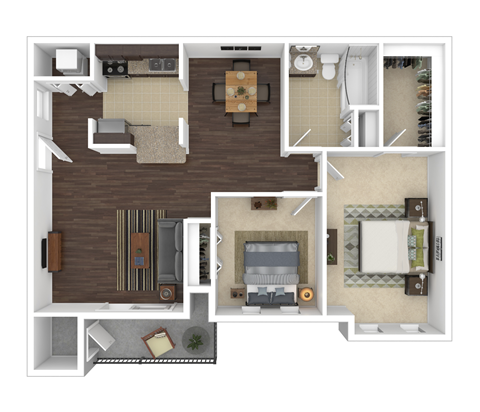 B1 Floor Plan at The Hudson, North Carolina, 28311