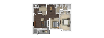 B2 Floor Plan at The Hudson, Fayetteville
