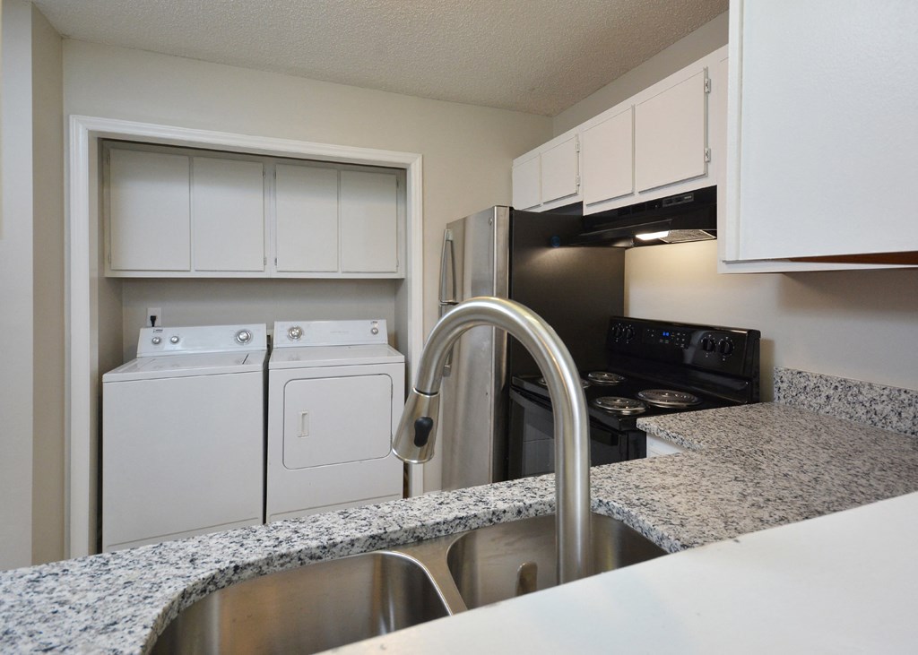 kitchen and laundry room at Bennett, Greenville, North Carolina
