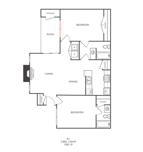 marshall 2 bedroom floor plan