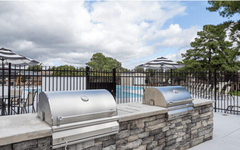 grills near pool at Cameron, Wilson, North Carolina