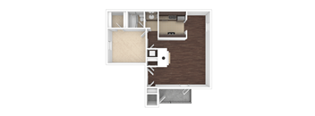 A2 Floor Plan at Rosewood at Colony Square, North Carolina