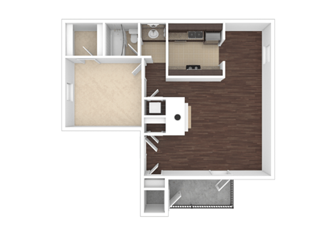 A2 Floor Plan at Rosewood at Colony Square, North Carolina