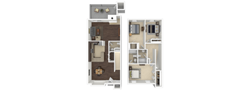 C1 Floor Plan at Rosewood at Colony Square, Rocky Mount, 27804