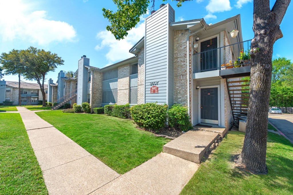 our apartments offer a walkway to the front of the building