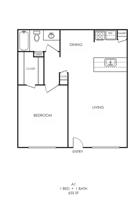 A1 Floor Plan at Lovato, Garland